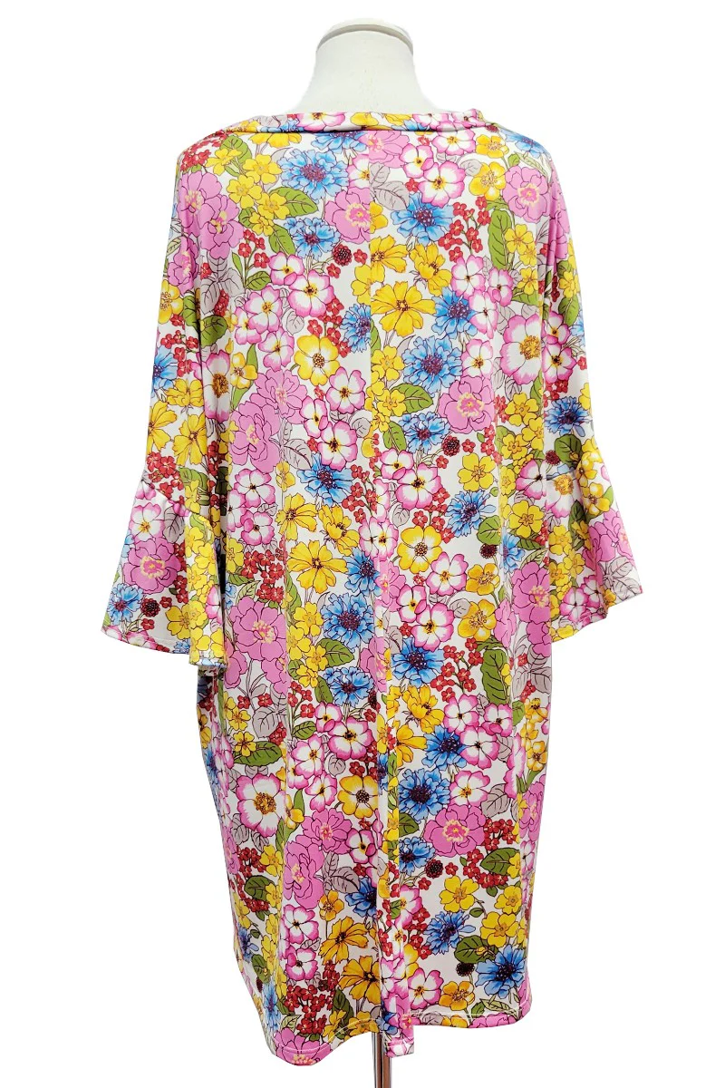 100 PSS {Flowers For Days} Pink/Multi-Color Floral Top EXTENDED PLUS SIZE 2X 3X 4X TRUE TO SIZE!!! - Image 3