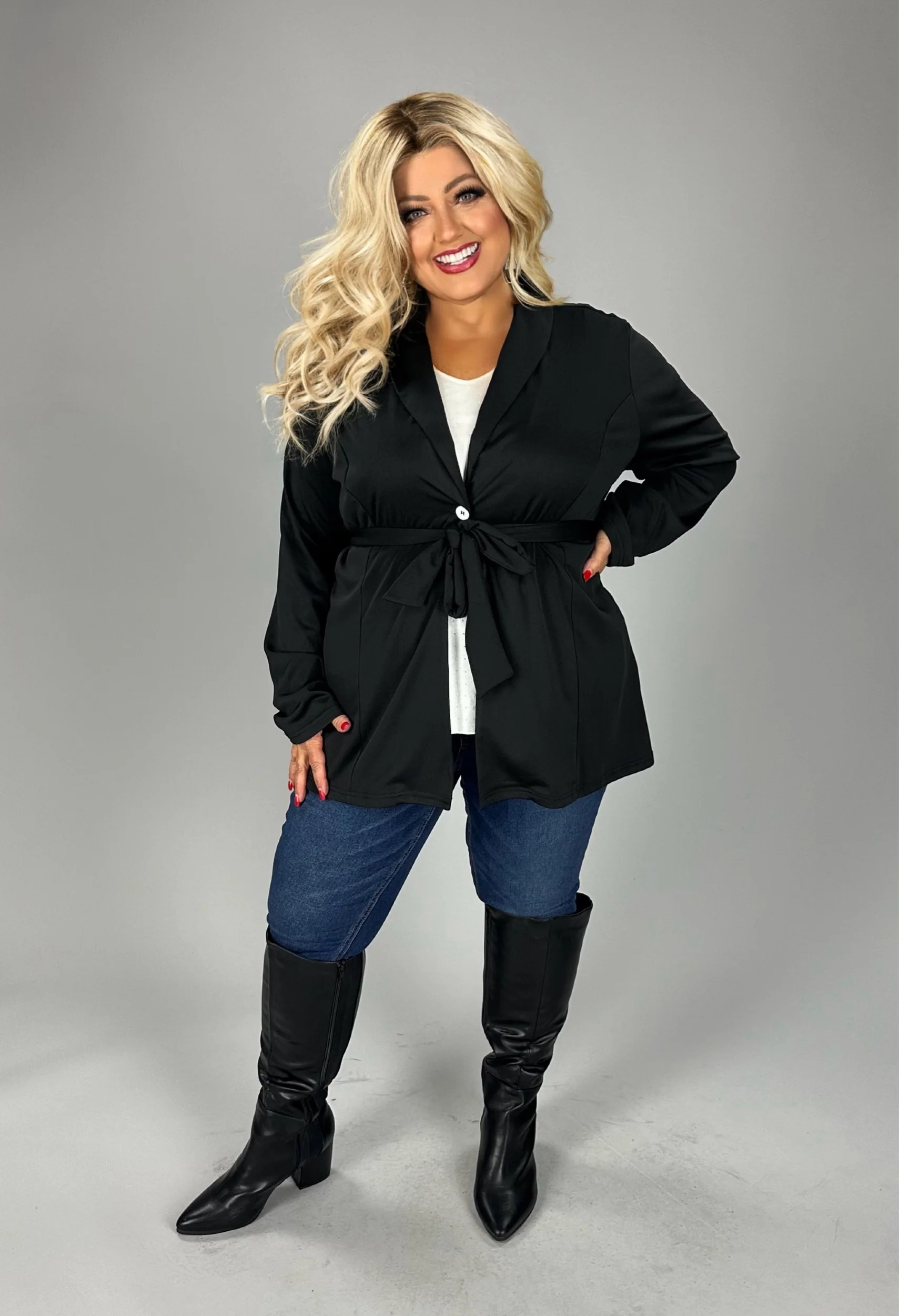 20 SET {Downtown Dazzle} Black Lapel Blazer Pants Set EXTENDED PLUS SIZE 4X - Image 5