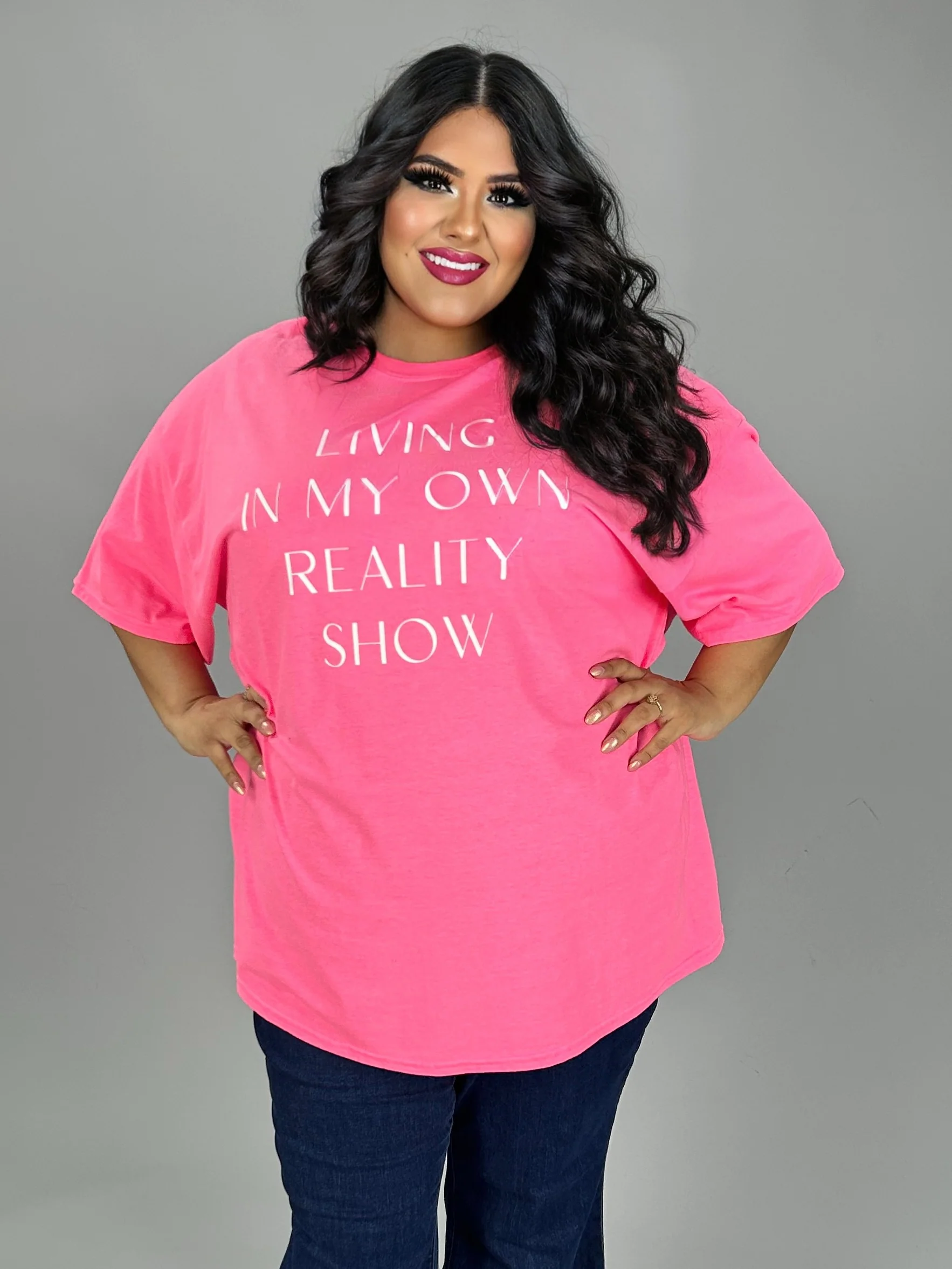 25 GT-W {My Own Reality Show} Hot Pink Graphic Tee PLUS SIZE 1X 2X 3X - Image 6
