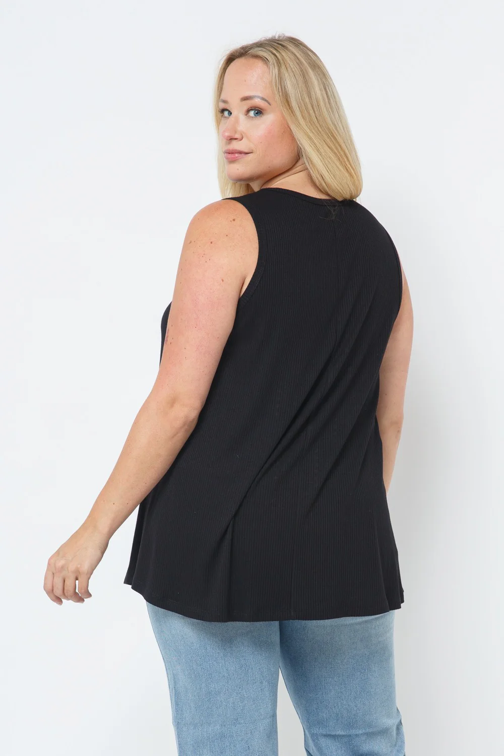 39  SV {After Everything} VOCAL Black Ribbed Top w/Studs PLUS SIZE XL 2X 3X - Image 4