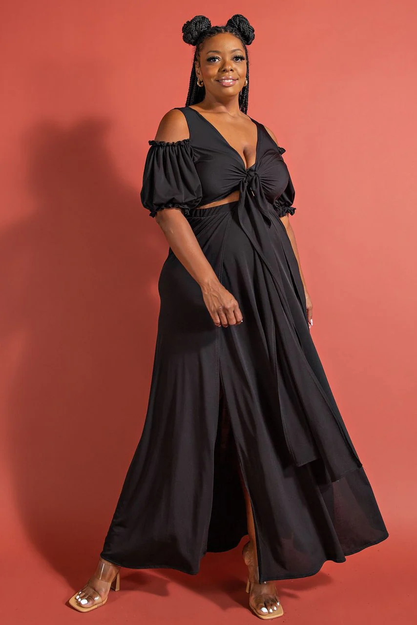 52 SET {Ready For Fame} Black 2 Piece Skirt Set PLUS SIZE 1X 2X 3X - Image 3