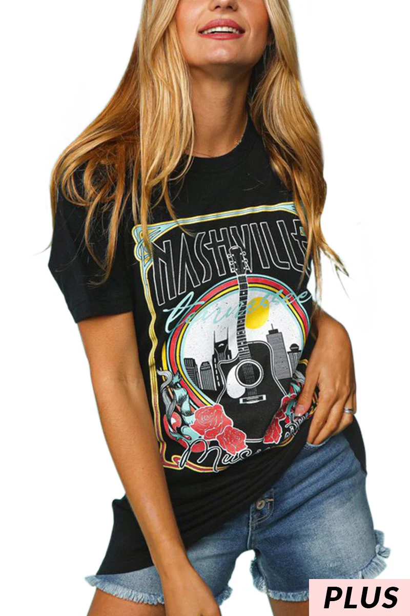 57 GT {Nashville Tennessee} Black Graphic Tee PLUS SIZE 1X 2X 3X - Image 6