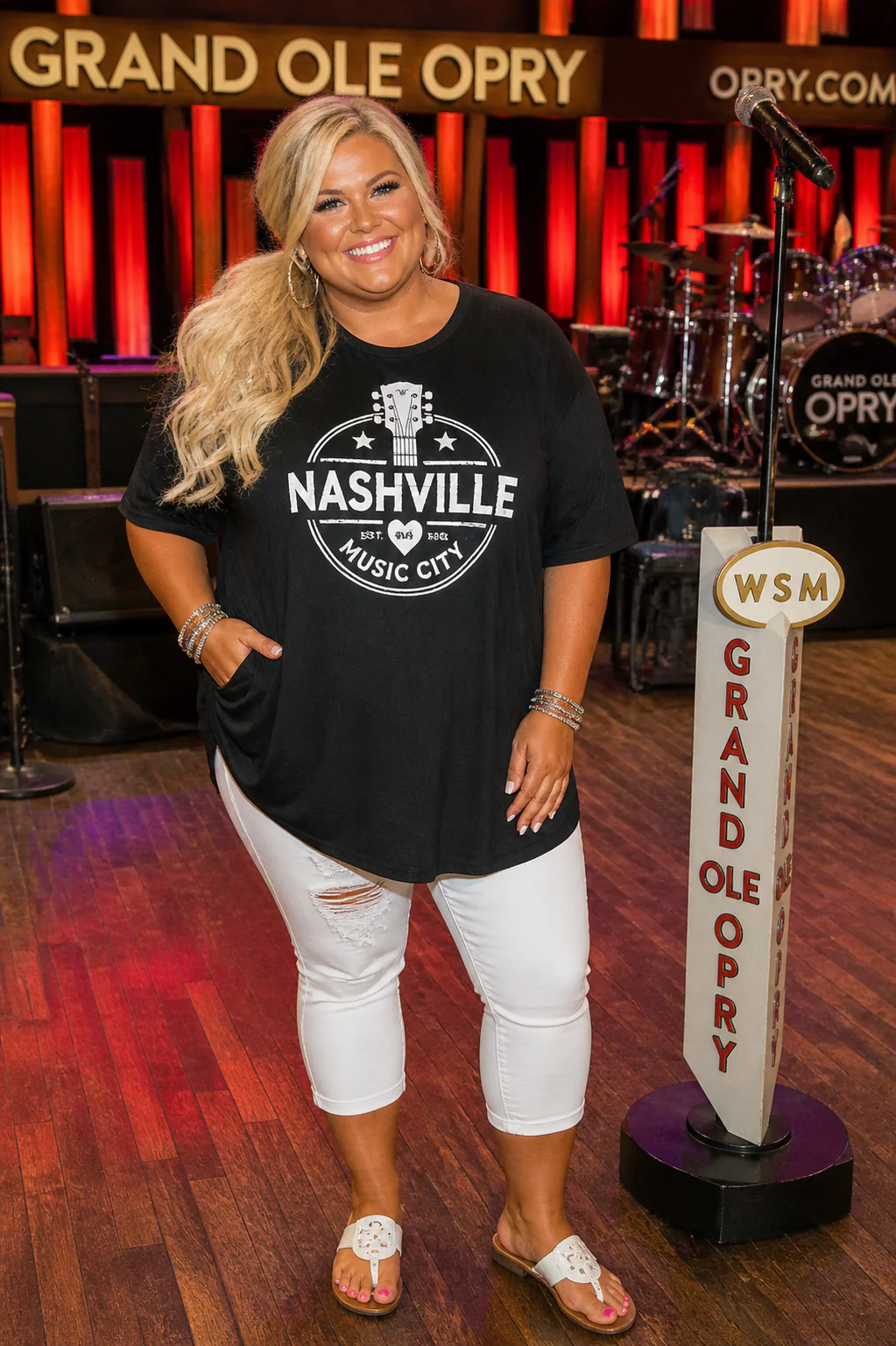 60 GT-A {Nashville Music City} Heather Black Graphic Tee PLUS SIZE 2X 3X