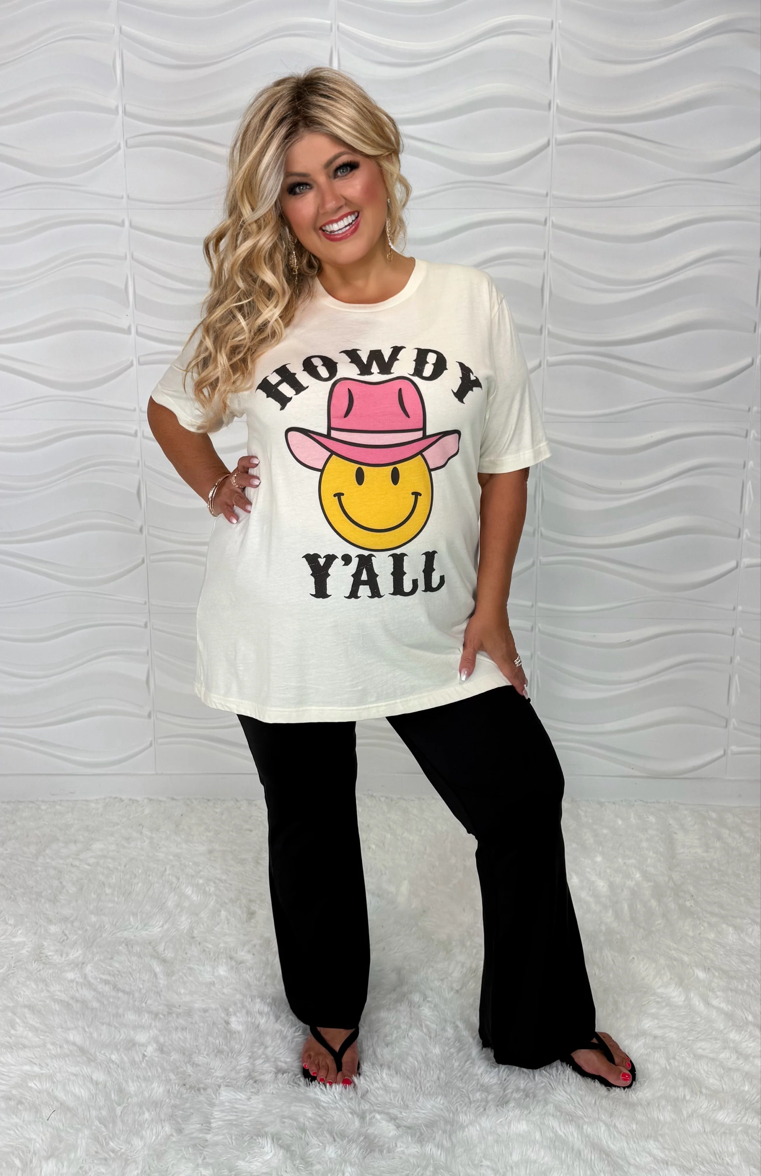 99 GT {Howdy Y'all} Ivory Graphic Tee PLUS SIZE 1X 2X 3X - Image 3