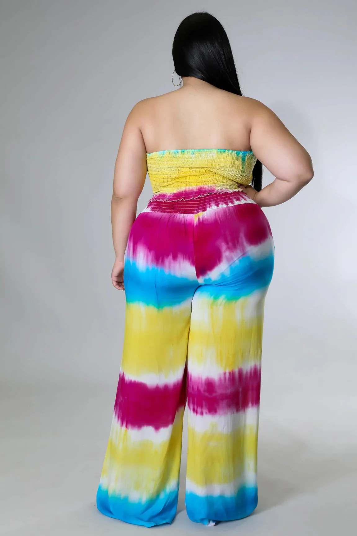 99 SET {Admittedly Extra} Yellow Tie Dye Bandeau Pant Set EXTENDED PLUS SIZE 5X - Image 5