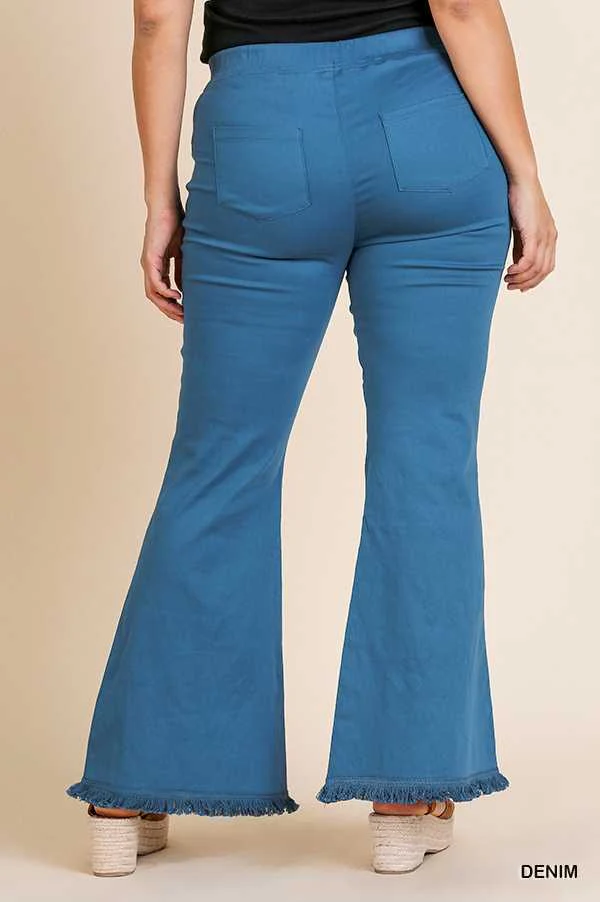 BT-E (You Go Girl) Blue Flare Leg Jeggings PLUS SIZE XL 1X 2X - Image 3