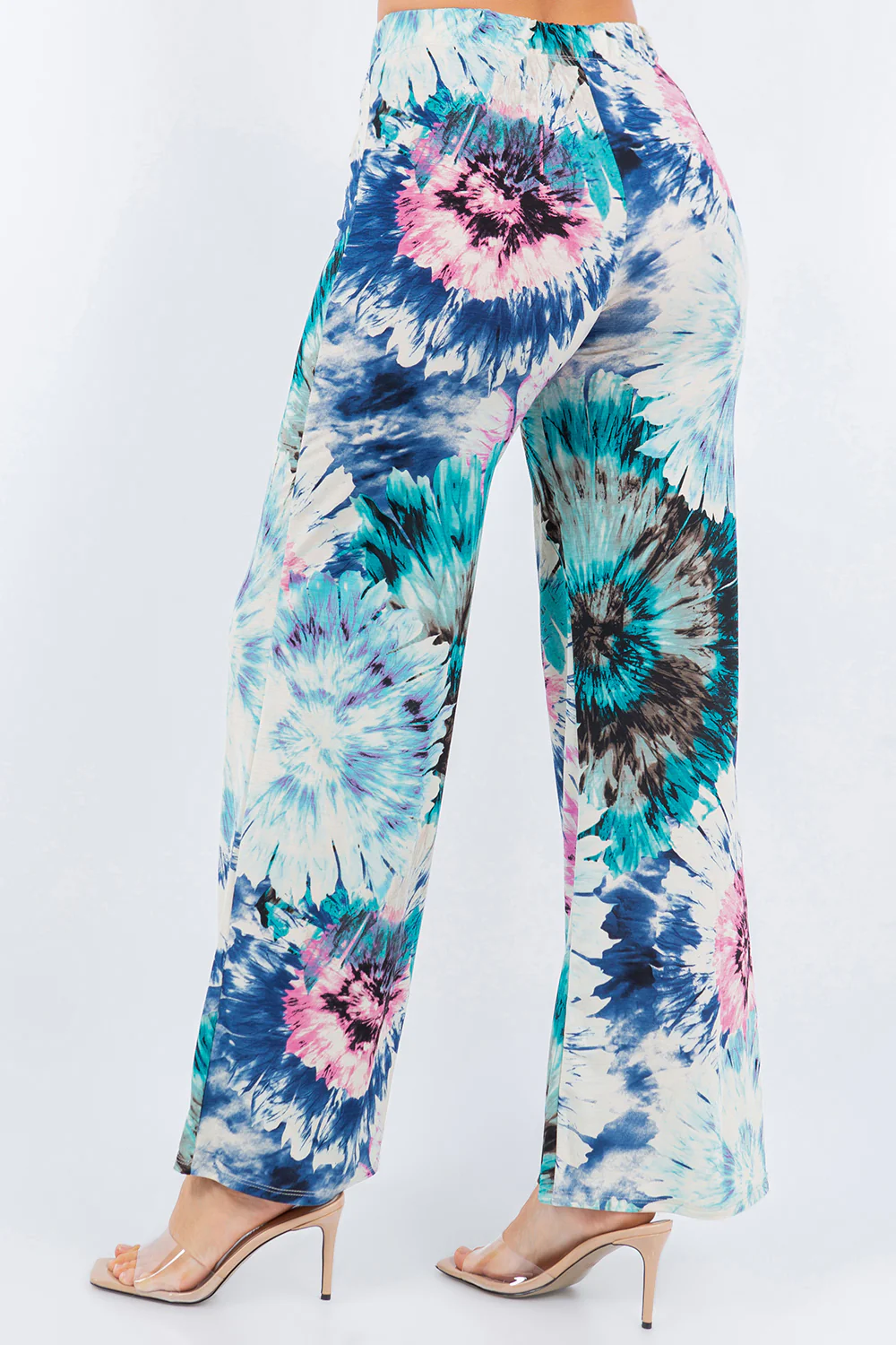 BT-R {Keep It Laid-Back} Blue  Starburst Wide Leg Pants PLUS SIZE 1X 2X 3X - Image 3