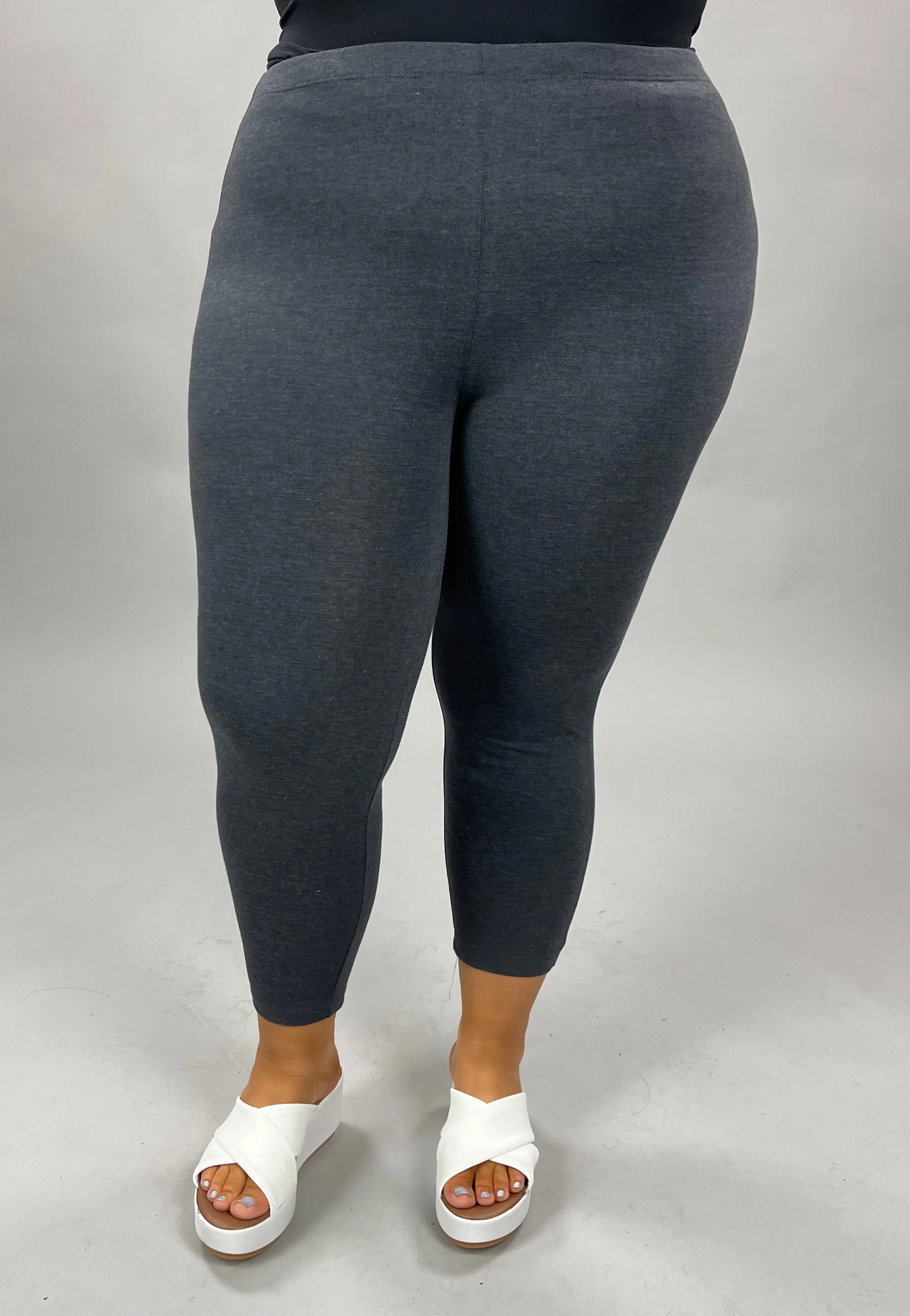 BT {Off Campus}  Charcoal Gray  Capri Legging Plus Size 1X 2X 3X - Image 3